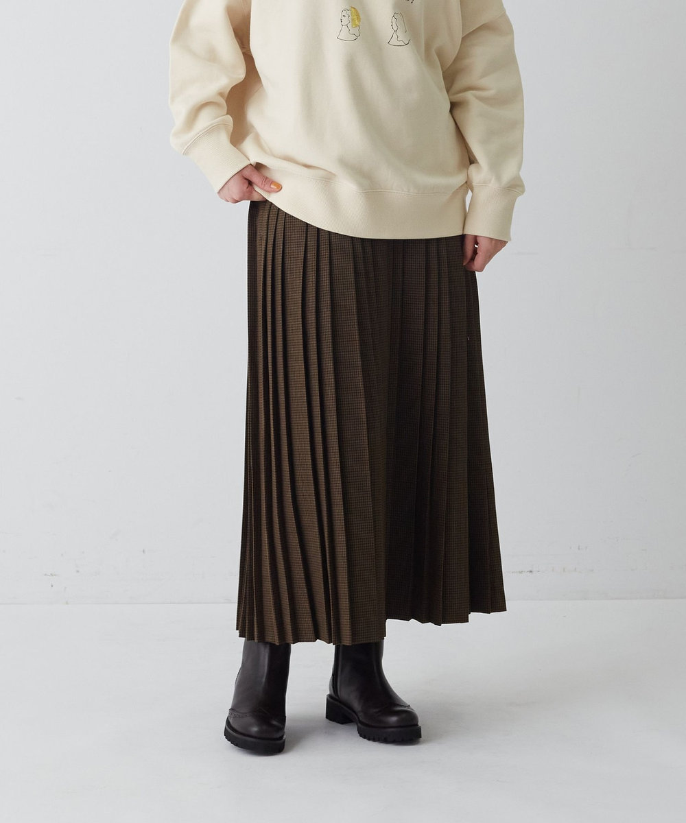 congés payés ADIEU TRISTESSE ランダムプリーツスカート チェック