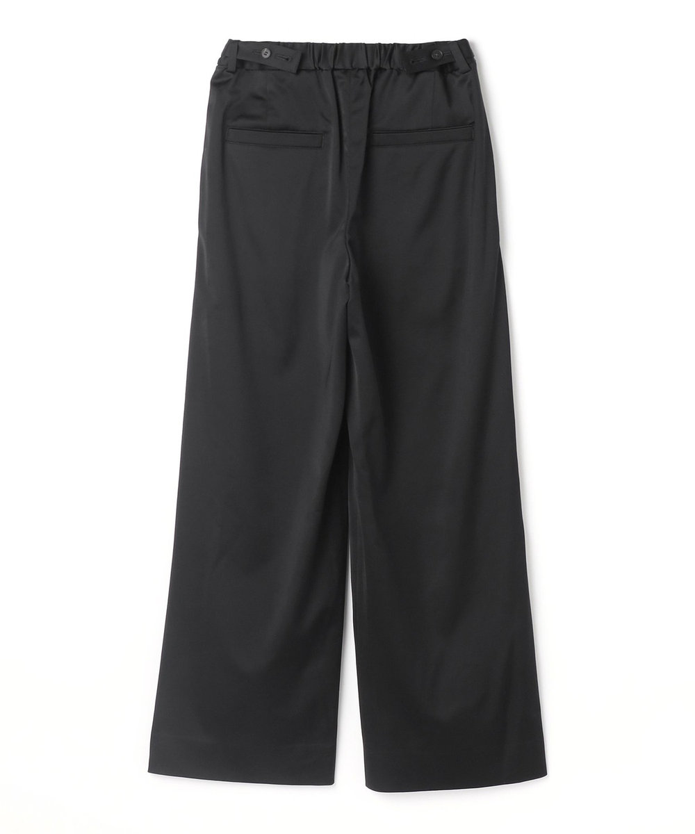 DÉPAREILLÉ WOOL SATIN TUCK PANTS / ウールサテンタックパンツ ブラック
