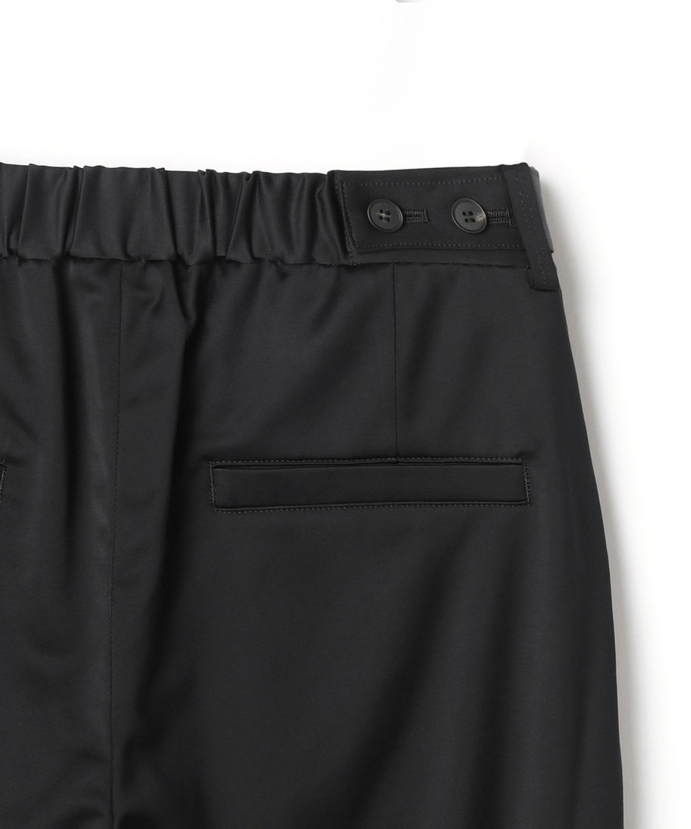 DÉPAREILLÉ WOOL SATIN TUCK PANTS / ウールサテンタックパンツ ブラック