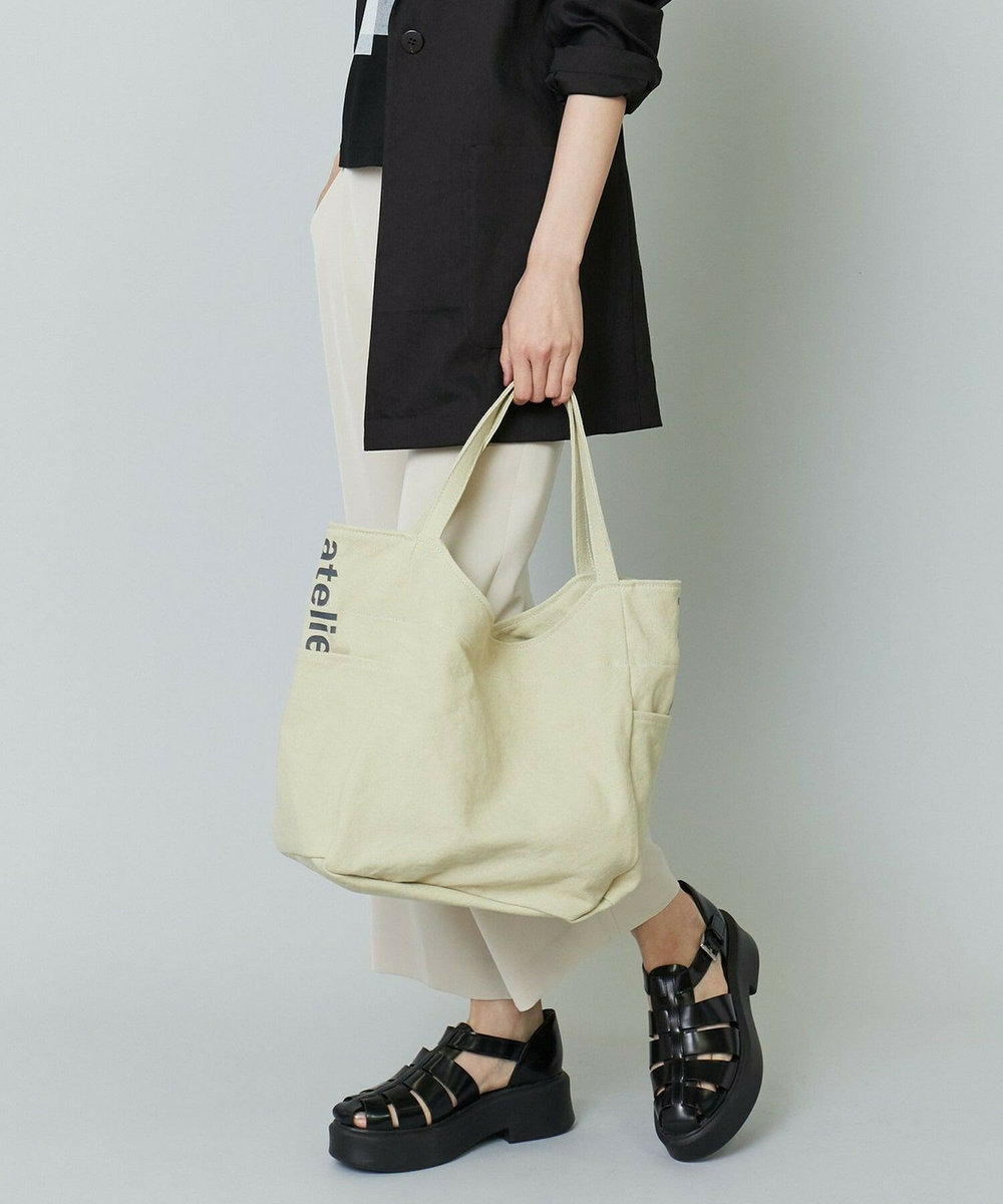 L'EQUIPE トートバッグ【L'EQUIPE × ateliers PENELOPE】 ベージュ
