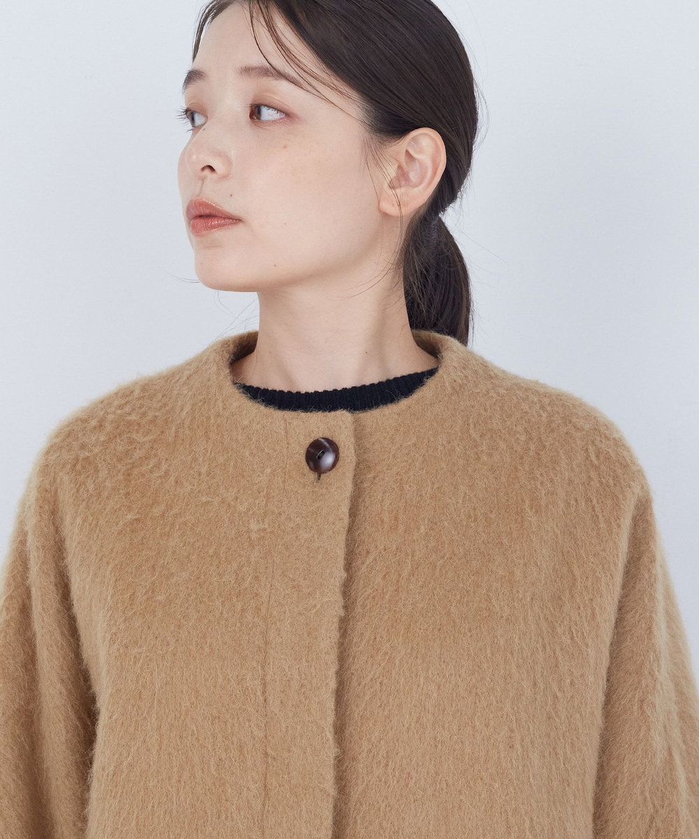 ADIEU TRISTESSE ノーカラーコート ベージュ