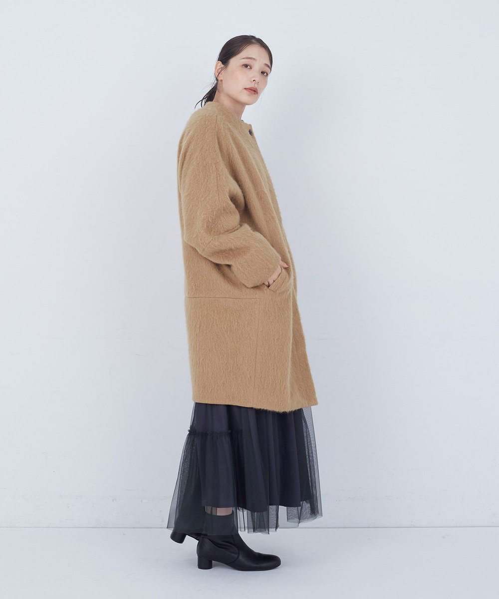 ADIEU TRISTESSE ノーカラーコート ベージュ