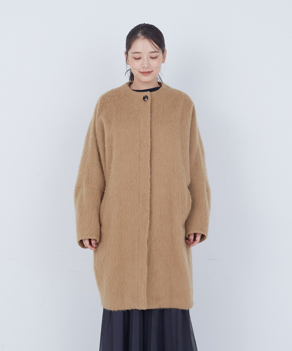 ADIEU TRISTESSE ノーカラーコート ベージュ