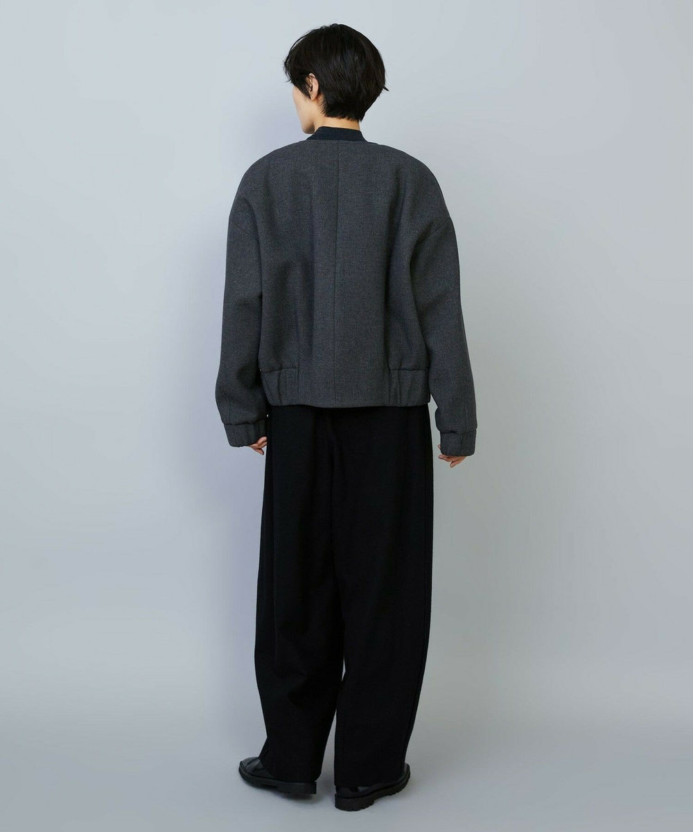 MOGA スポンディッシュボンディングショートコート チャコールグレー