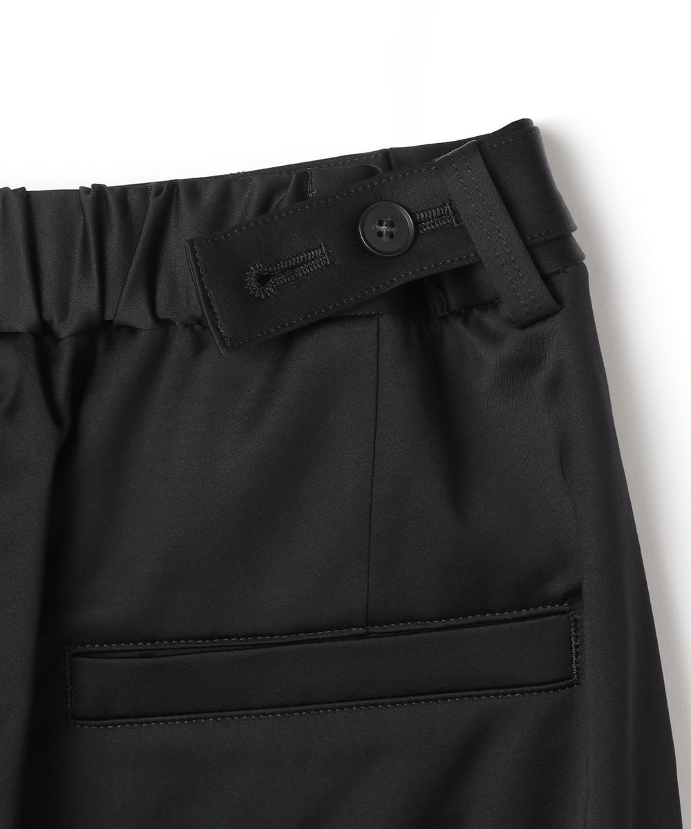DÉPAREILLÉ WOOL SATIN TUCK PANTS / ウールサテンタックパンツ ブラック