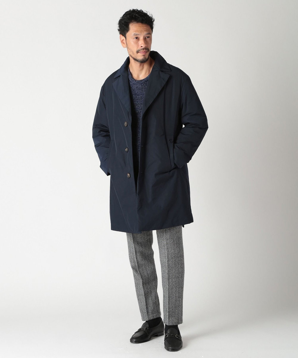 MEN'S BIGI キッドモヘアクルーネックニット ブルー