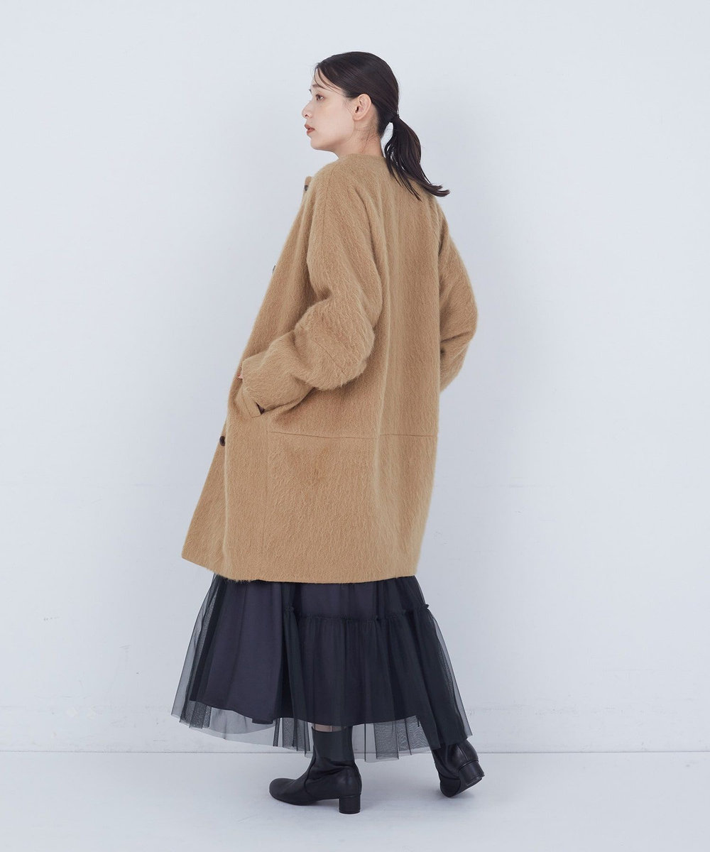 ADIEU TRISTESSE ノーカラーコート ベージュ