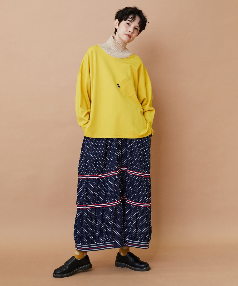 FRAPBOIS スプラッシュドット スカート ネイビー