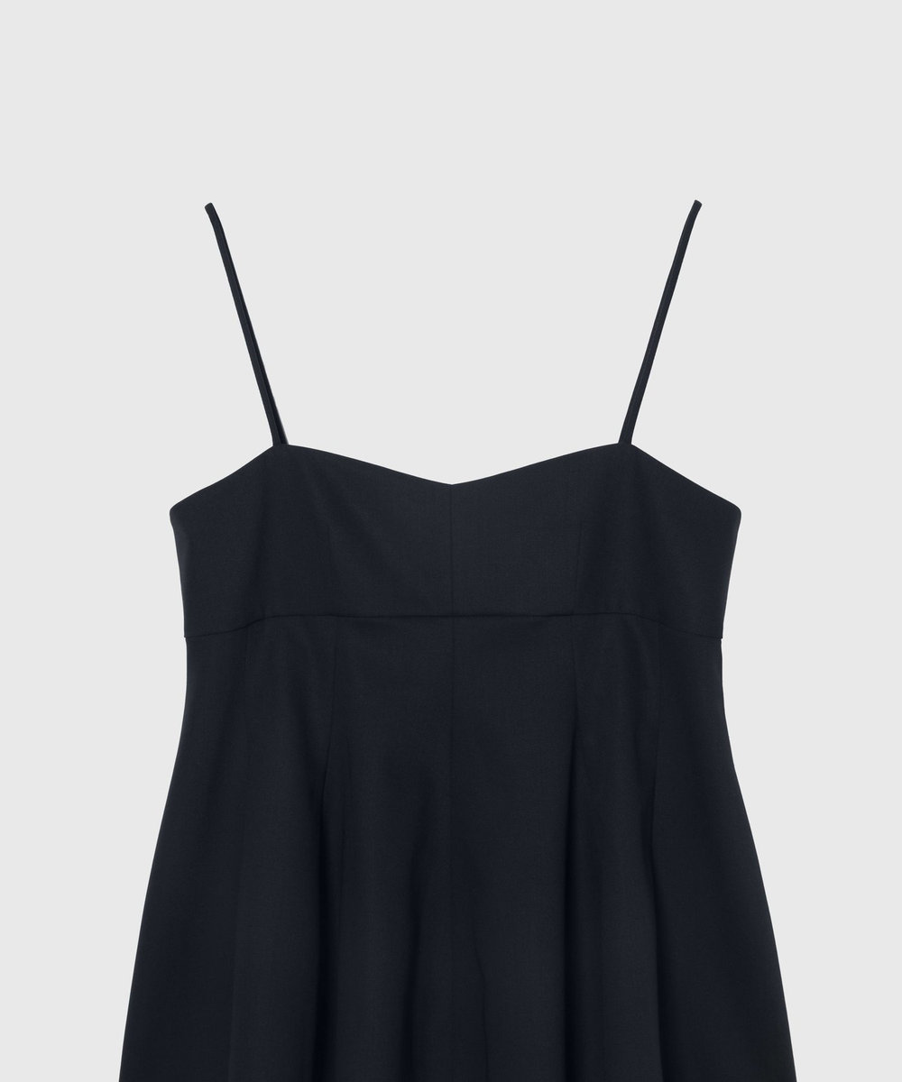 DÉPAREILLÉ WOOL NYLON GABARDINE BUSTIER / ウールナイロンギャバジンビスチェ ネイビー