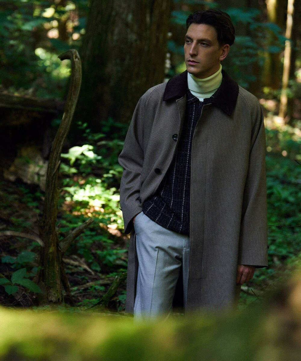 MEN'S BIGI 【ACTIVE TAILOR/アクティブテイラー】12Gジャカードタートルネックニット ホワイト