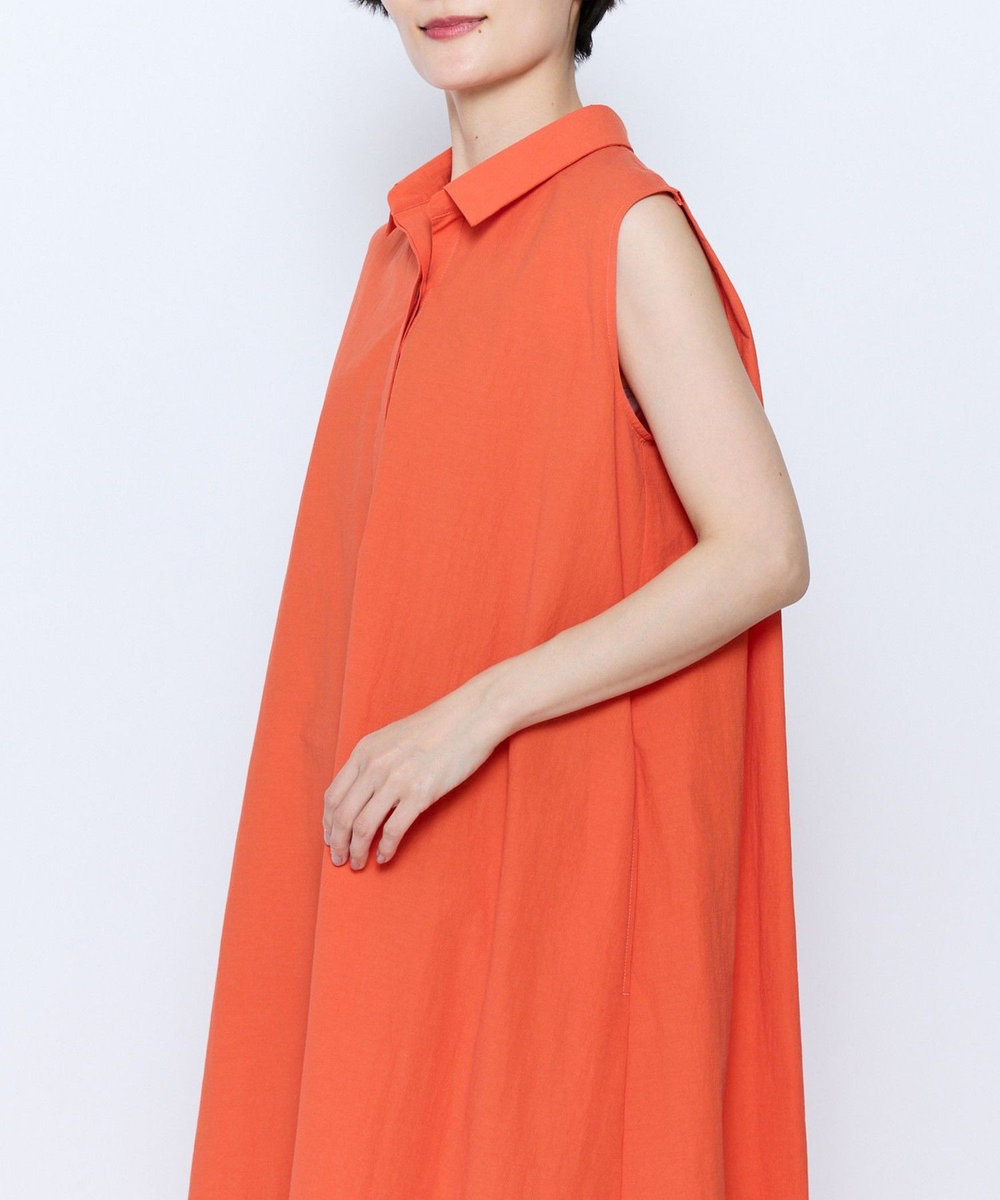 feerique feerique 綿ナイロンクロスAラインワンピース オレンジ