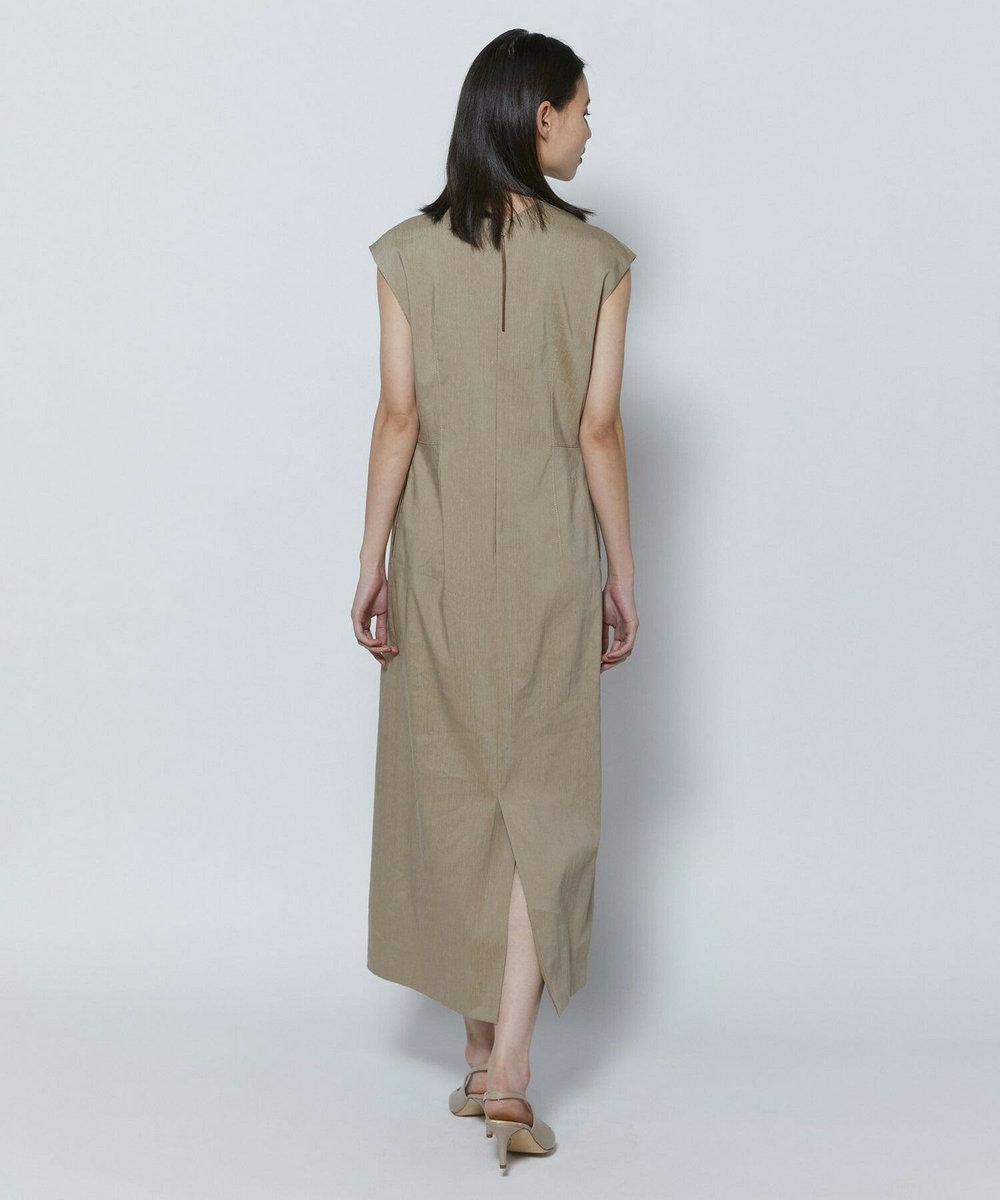 L'EQUIPE COUTURIER ファインリネンクロスワンピース モカ