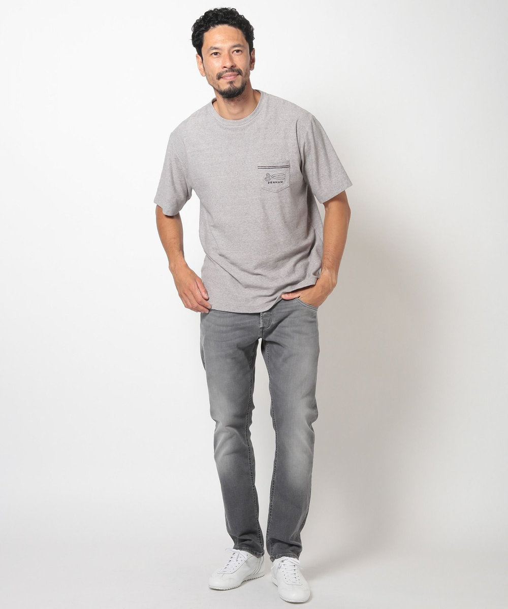 MEN'S BIGI 【DENHAM/デンハム】オーガニック ミニパイルポケットＴシャツ グレー