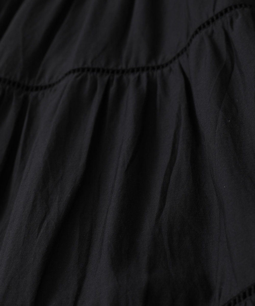 1er Arrondissement 【WEB限定】＜normment（ノーメント）＞ティアードドレス ブラック