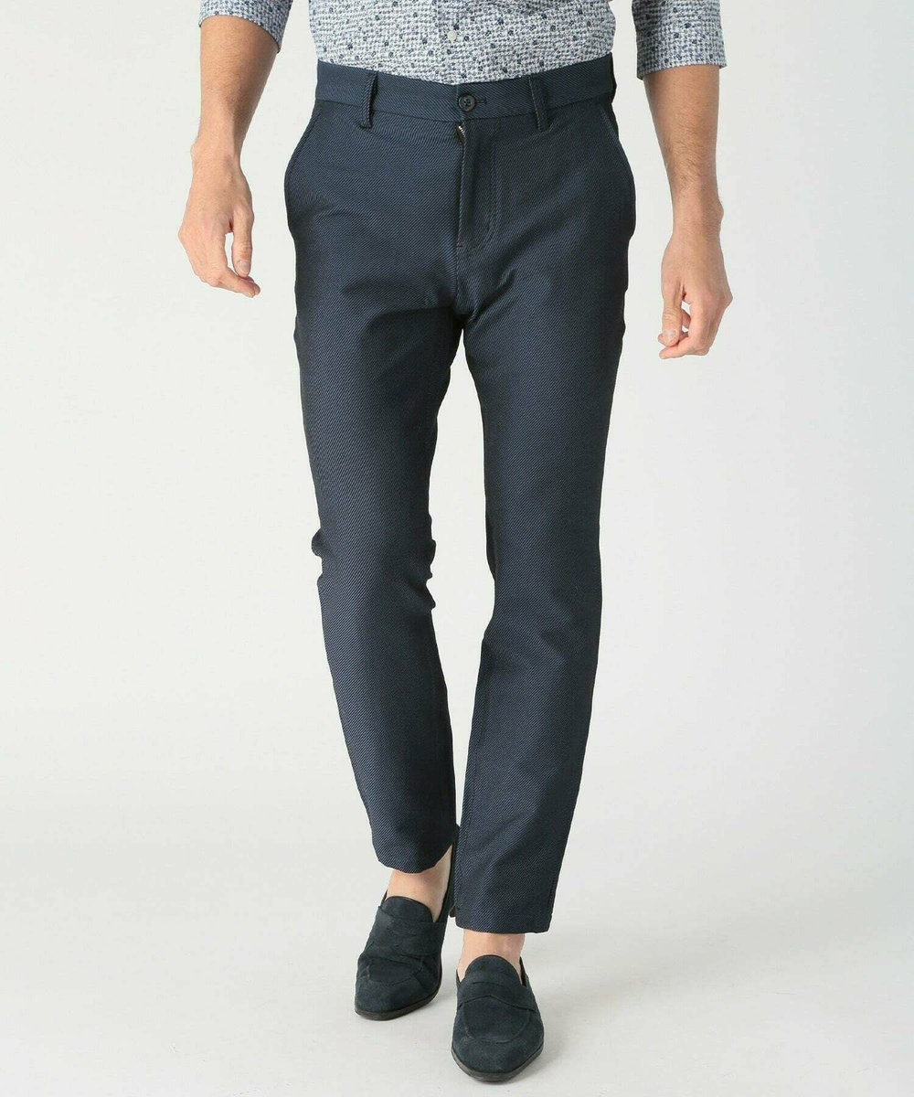 MEN'S BIGI ハイパワーストレッチ ツイルパンツ＜2wayストレッチ＞<接触冷感＞ ネイビー