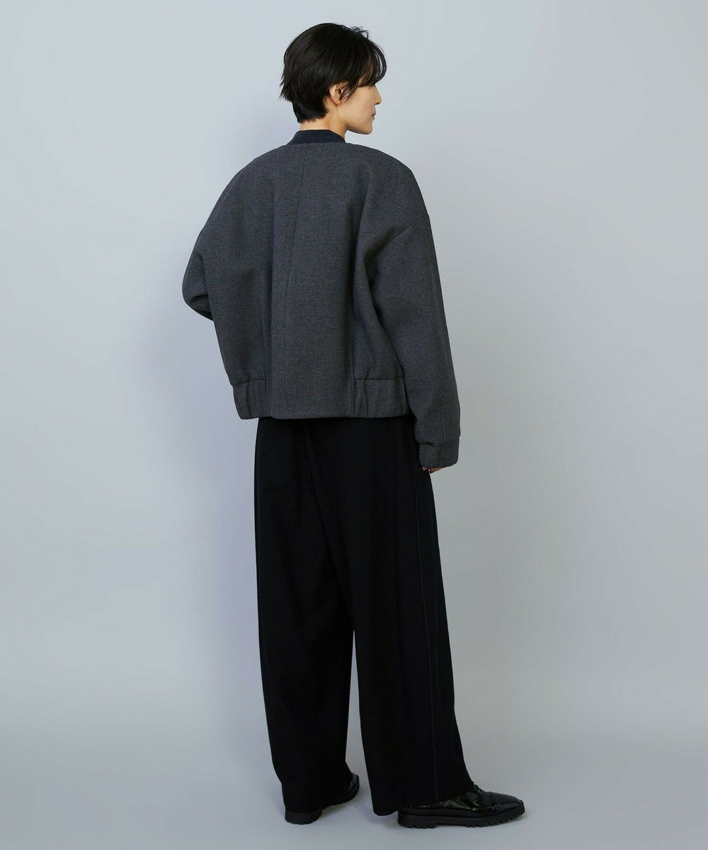 MOGA スポンディッシュボンディングショートコート チャコールグレー