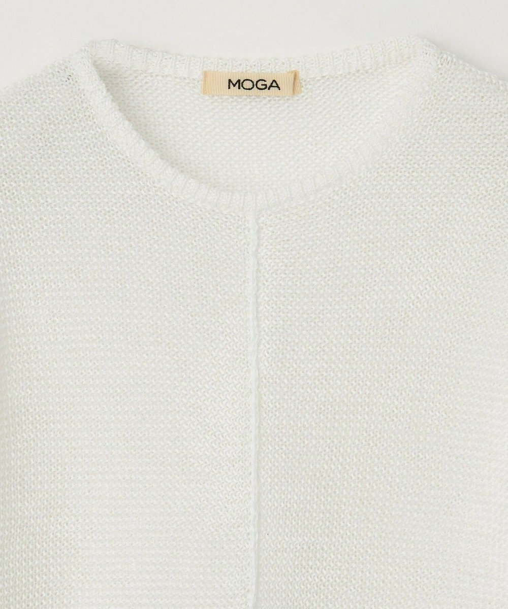 MOGA Lサイズ（大きいサイズ） 【大きいサイズ】テープヤーン×スラリット糸バイカラープルオーバー チャコールグレー