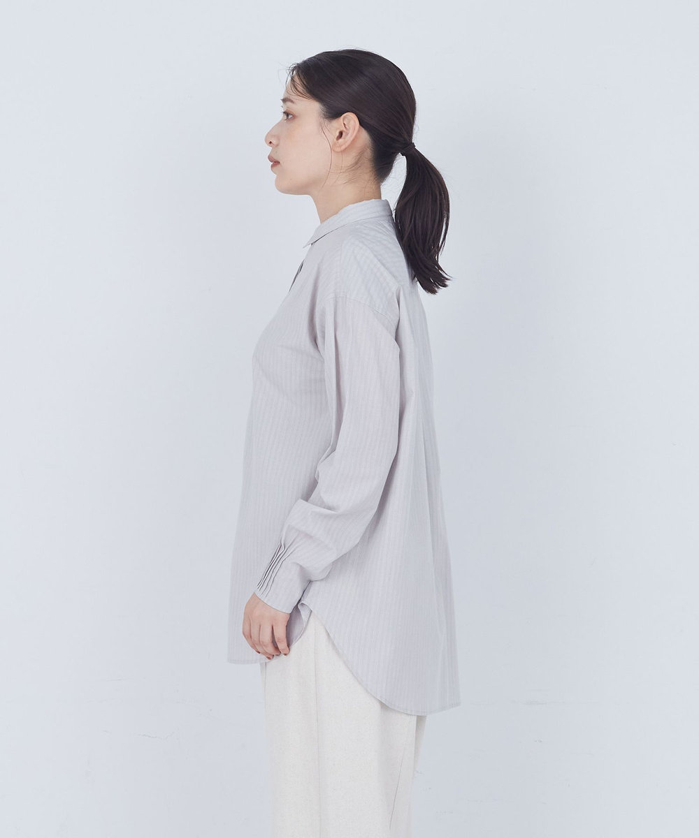 ADIEU TRISTESSE 袖口ピンタックシャツ グレー系その他