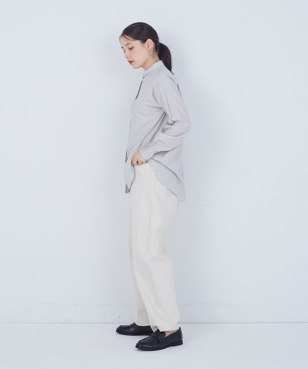 ADIEU TRISTESSE 袖口ピンタックシャツ グレー系その他