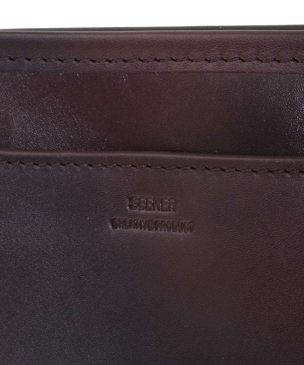 MEN'S BIGI 【SEEKER/シーカー】別注ムラレザー2wayトート&ショルダーバッグ ダークブラウン