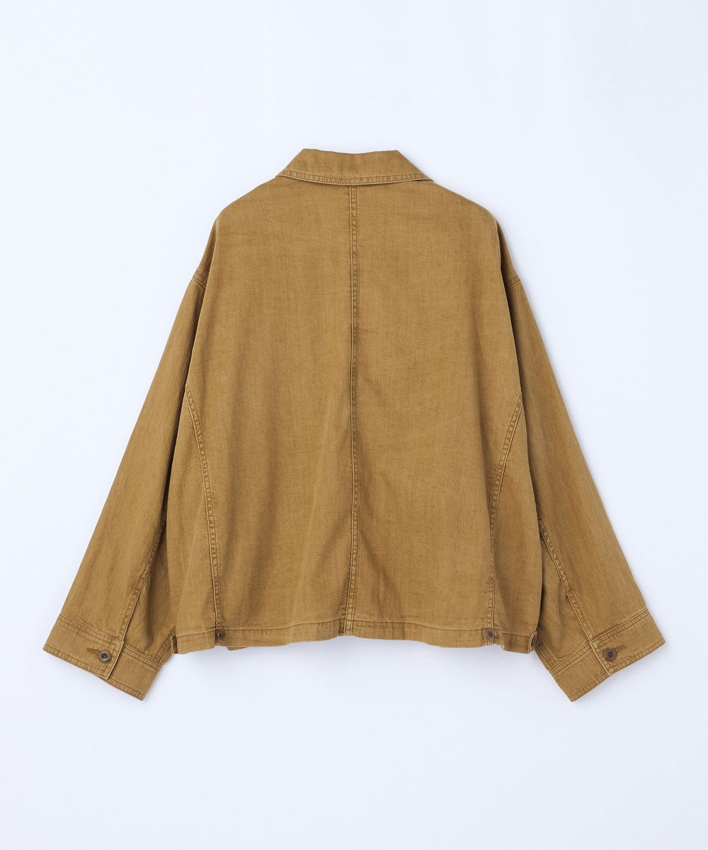 feerique Lサイズ（大きいサイズ） 【大きいサイズ】feerique カラーデニムジップブルゾン ブラウン