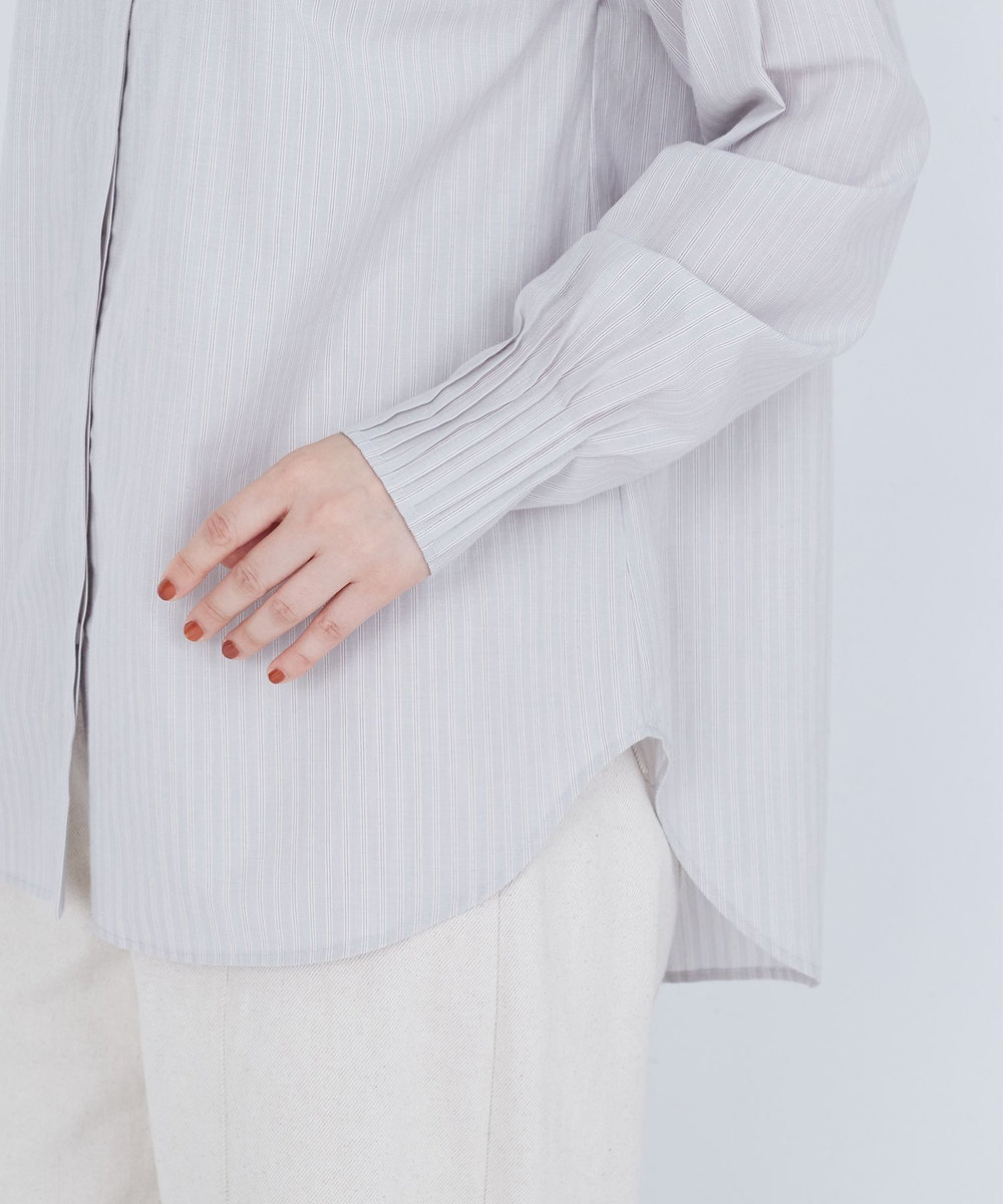 ADIEU TRISTESSE 袖口ピンタックシャツ グレー系その他