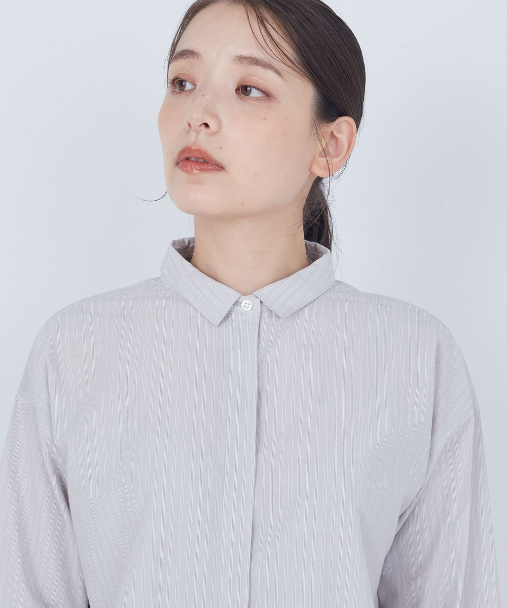 ADIEU TRISTESSE 袖口ピンタックシャツ グレー系その他