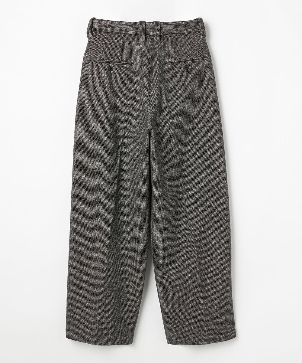 DÉPAREILLÉ WOOL SLUB BELTED PANTS / ウールスラブベルテッドパンツ グレー