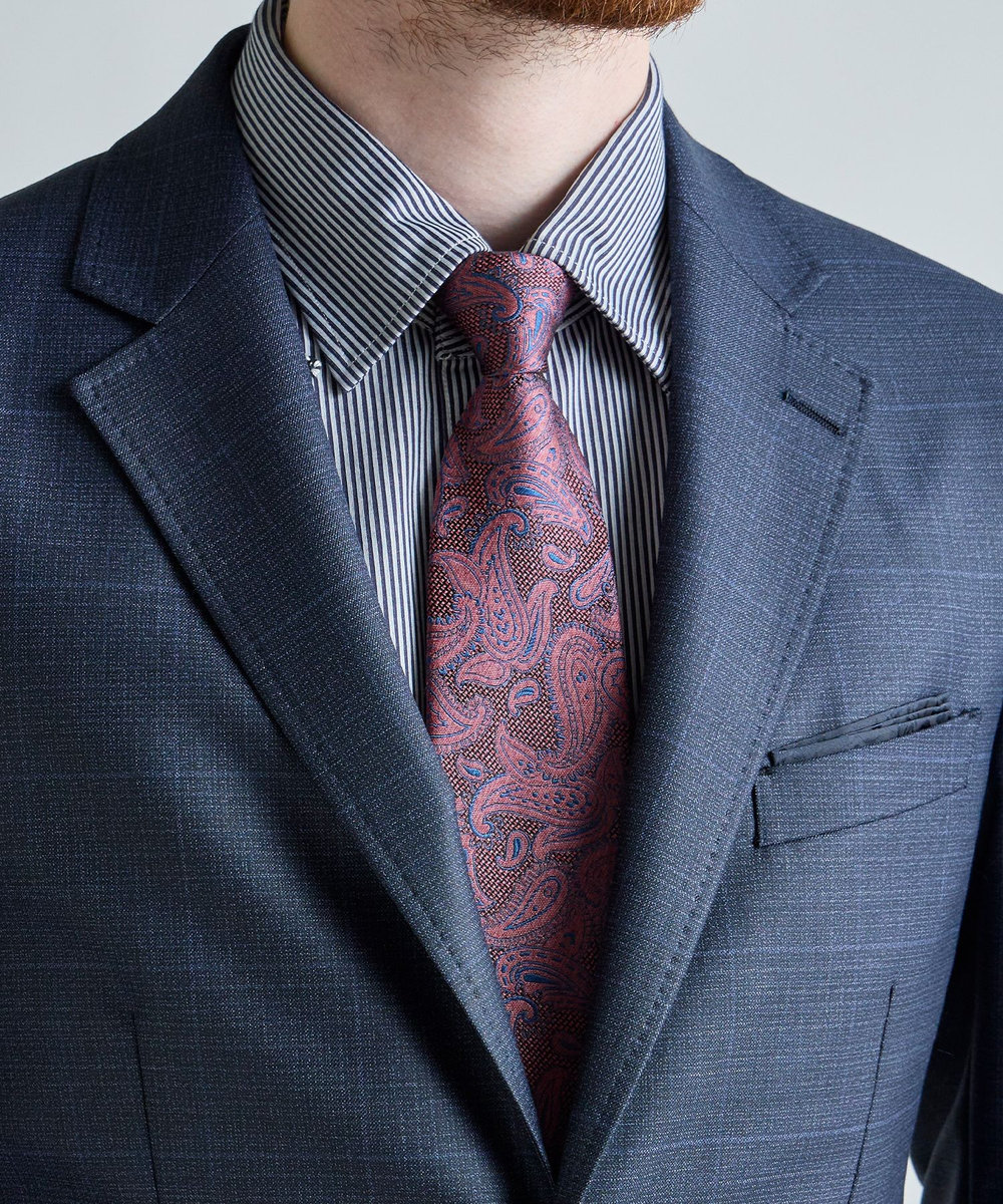 MEN'S BIGI 【TIE YOUR TIE /タイユアタイ】配色ペイズリー柄ネクタイ ピンク系その他