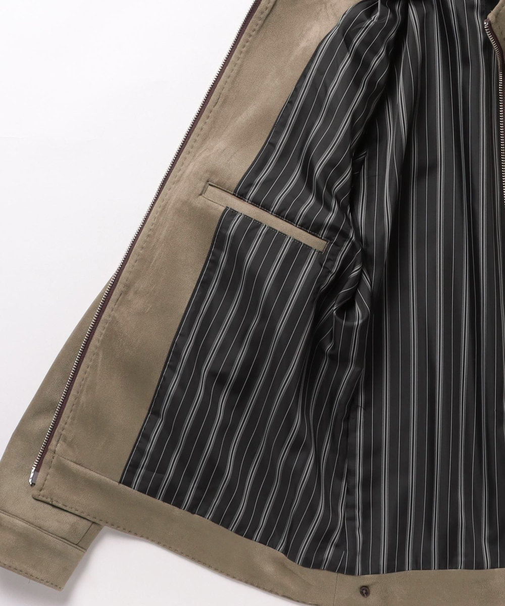 MEN'S BIGI フェイクスエードダンボールブルゾン グレー