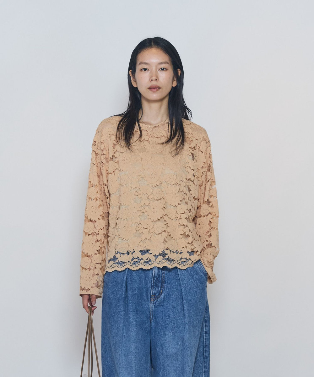 1er Arrondissement コードレースブラウス ベージュ
