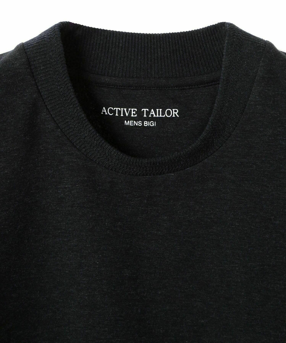 MEN'S BIGI 【ACTIVE TAILOR/アクティブテイラー】シルケットスムースクルーネックTシャツ＜接触冷感 / UVカット＞ ネイビー