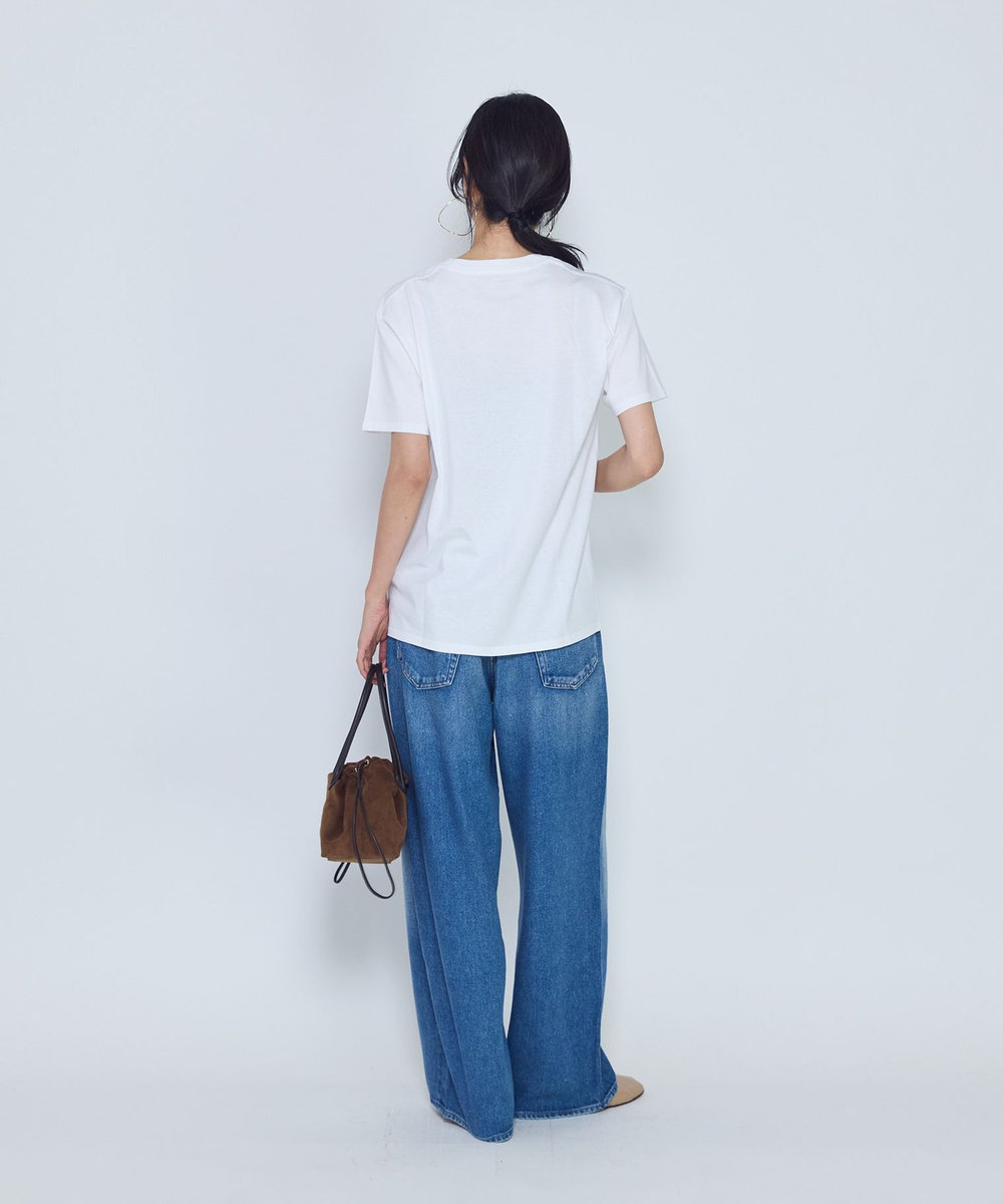 1er Arrondissement ＜COUTURE D'ADAM（クチュール ド アダム）＞“Jane&Serge with Double Decker"T-シャツ（Monochrome・White） ホワイト