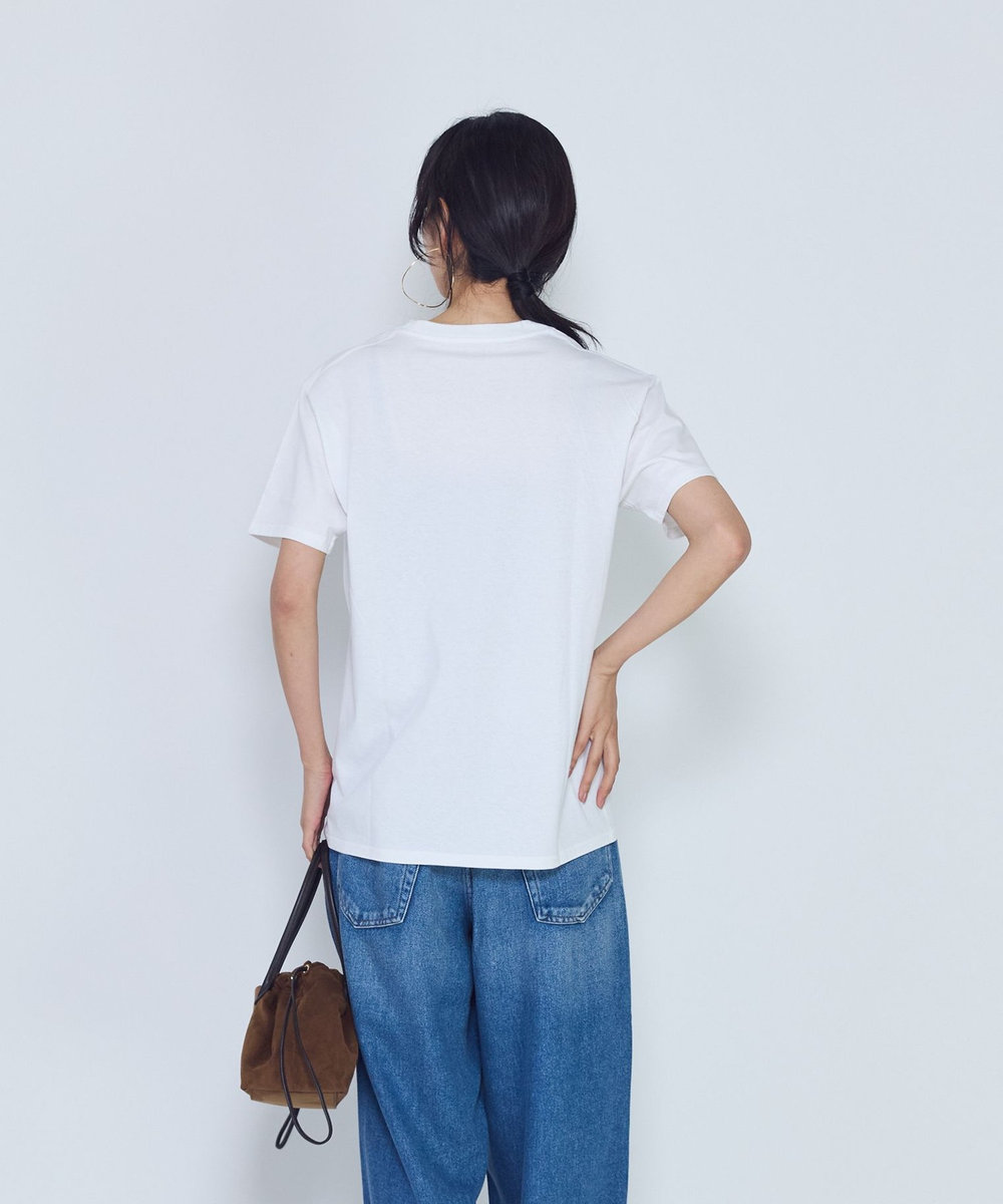 1er Arrondissement ＜COUTURE D'ADAM（クチュール ド アダム）＞“Jane&Serge with Double Decker"T-シャツ（Monochrome・White） ホワイト