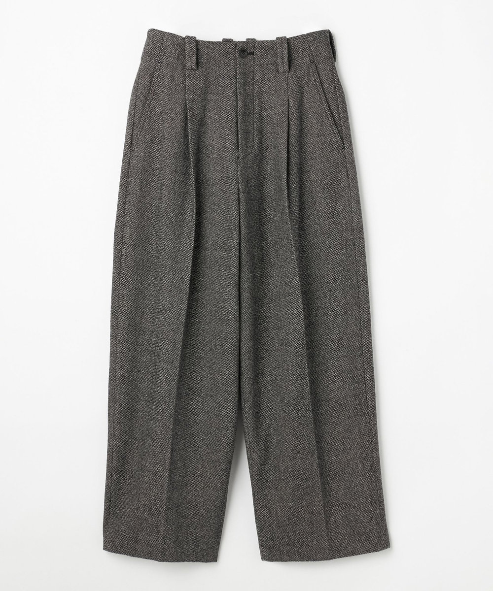 DÉPAREILLÉ WOOL SLUB BELTED PANTS / ウールスラブベルテッドパンツ グレー