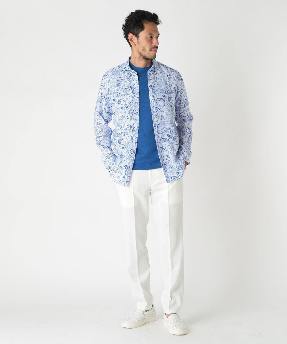 MEN'S BIGI 【CANCLINI/カンクリーニ】プリントショートポイントシャツ ホワイト