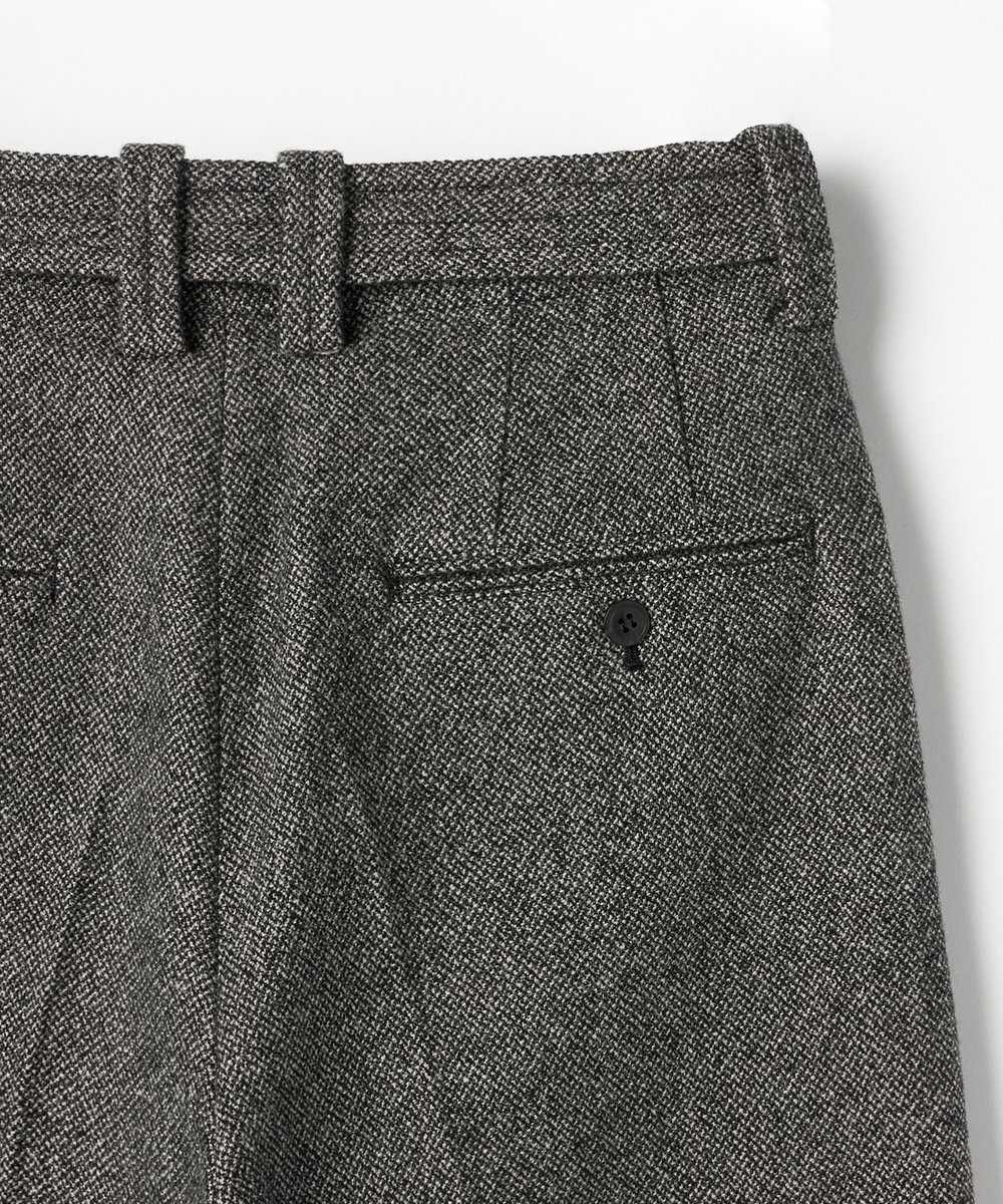 DÉPAREILLÉ WOOL SLUB BELTED PANTS / ウールスラブベルテッドパンツ グレー