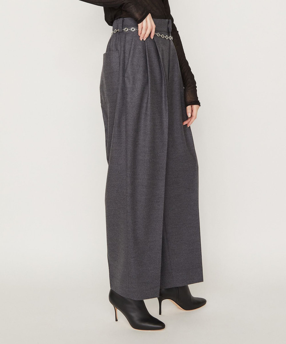 unbilanc バンブルダブルタックパンツ トップグレー