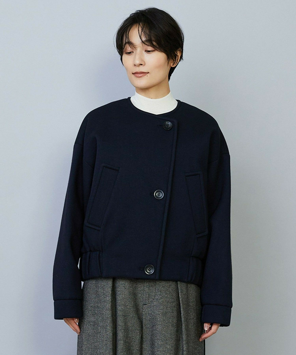 MOGA スポンディッシュボンディングショートコート ダークネイビー