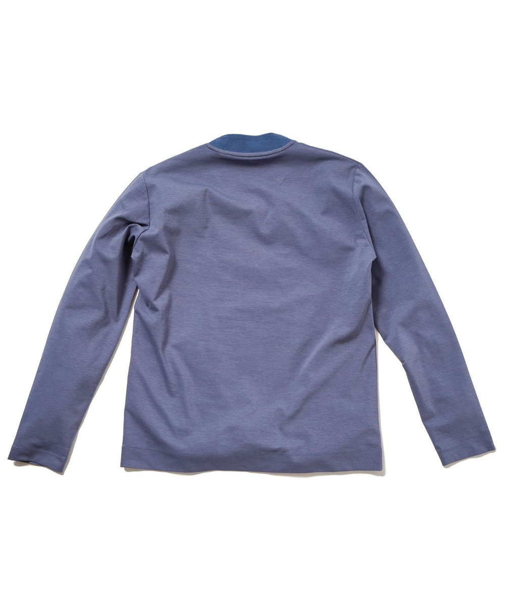 MEN'S BIGI 【ACTIVE TAILOR】シルケットスムースVネックロングTシャツ ブルー系その他