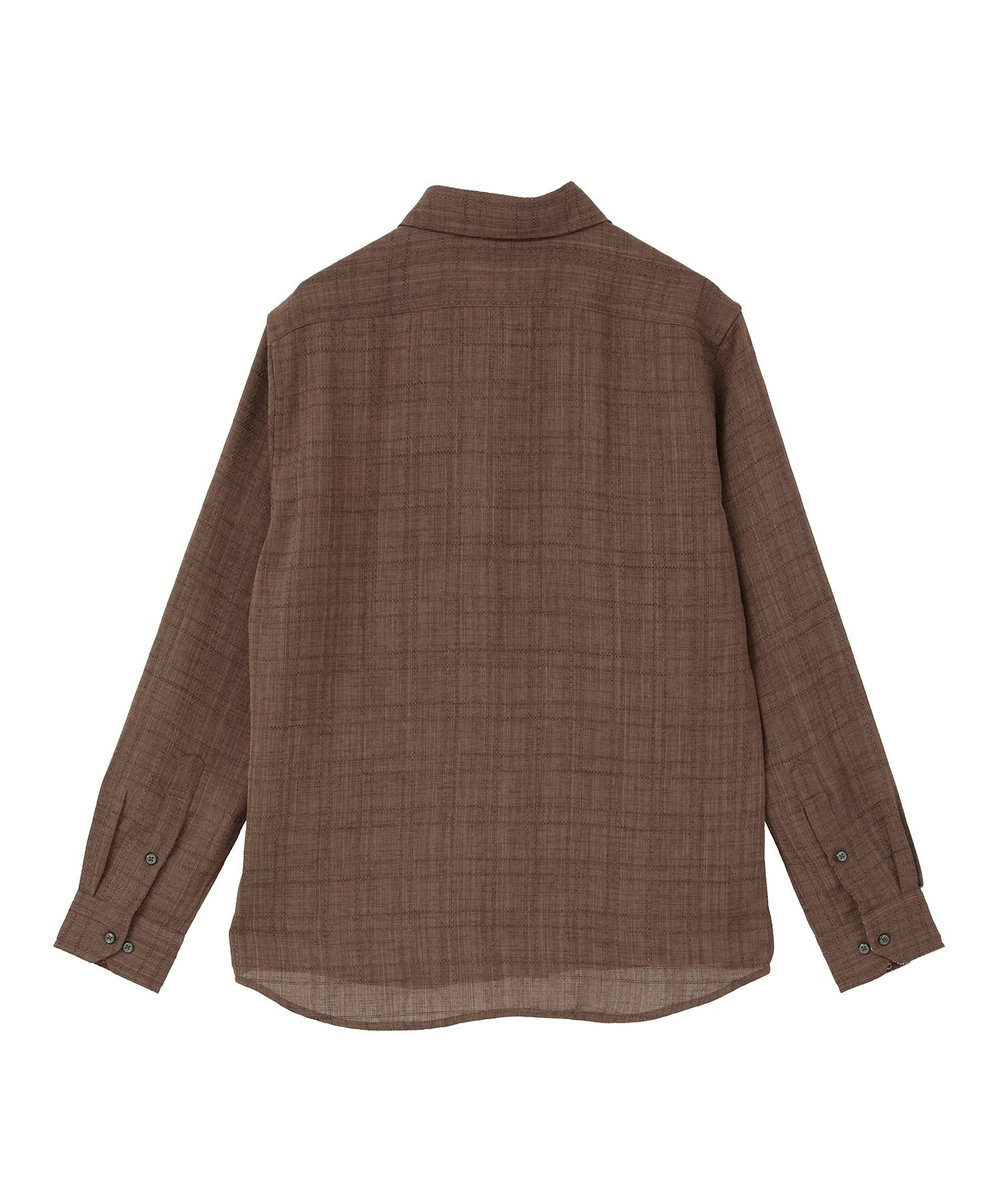 MEN'S BIGI ドビージャガードチェックシャツ ブラウン