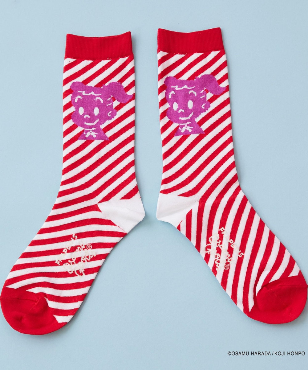 FRAPBOIS OSAMU GOODS ストライプソックス レッド