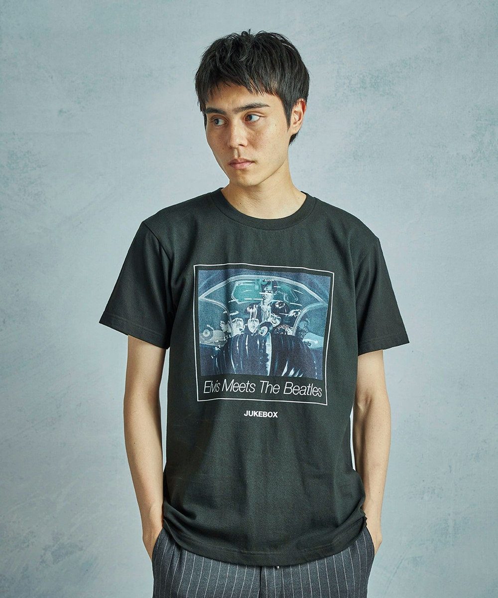 MEN'S BIGI 【THE CULTURE CODE x Klaus Voormann x MEN'S BIGI】 別注プリントT＜The Beatles＞ ブラック