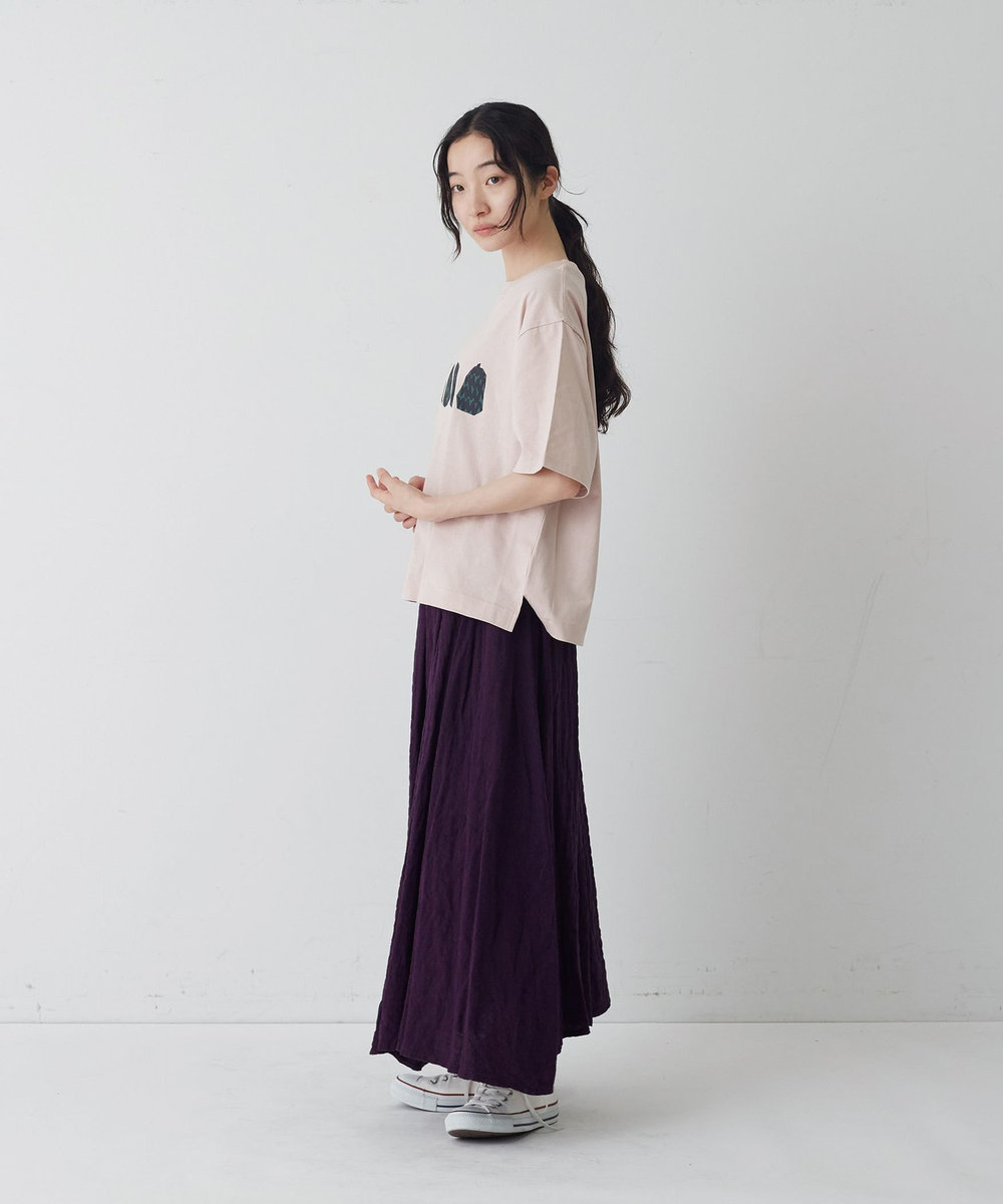 congés payés ADIEU TRISTESSE ベジタブルプリントTシャツ ピンク