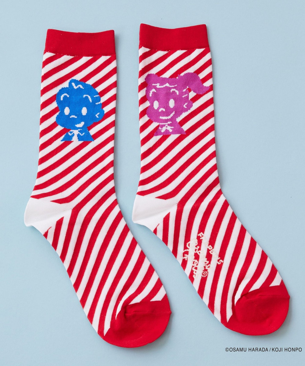FRAPBOIS OSAMU GOODS ストライプソックス レッド