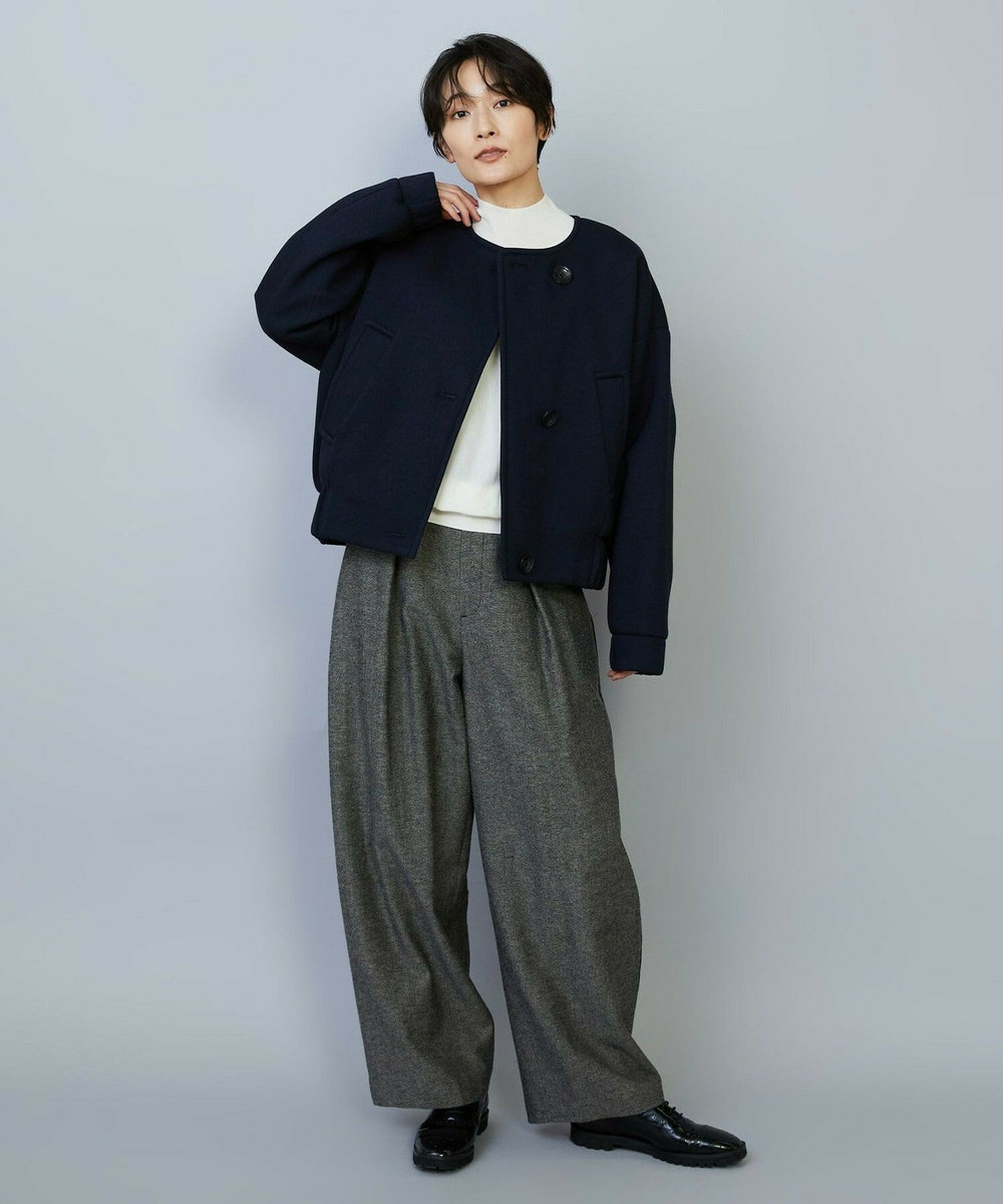 MOGA スポンディッシュボンディングショートコート ダークネイビー