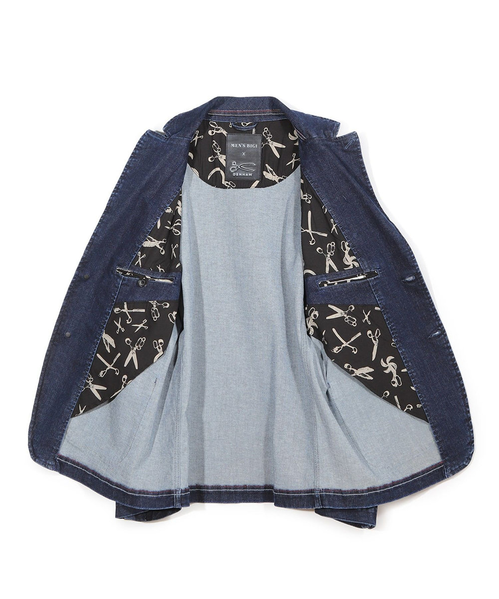 MEN'S BIGI 【DENHAM/デンハム】別注 デニムテーラードジャケット インディゴブルー