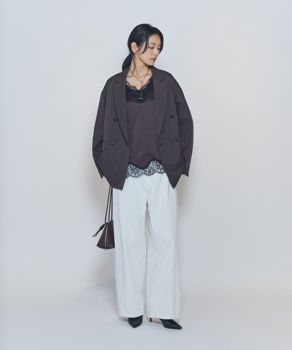 1er Arrondissement ウールリラックスジャケット ブラウン