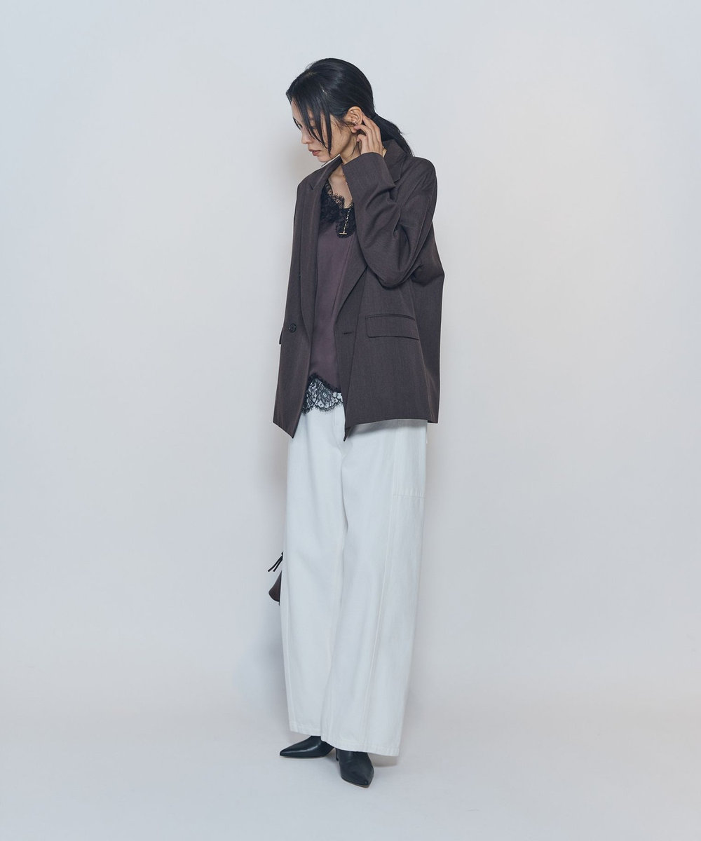 1er Arrondissement ウールリラックスジャケット ブラウン