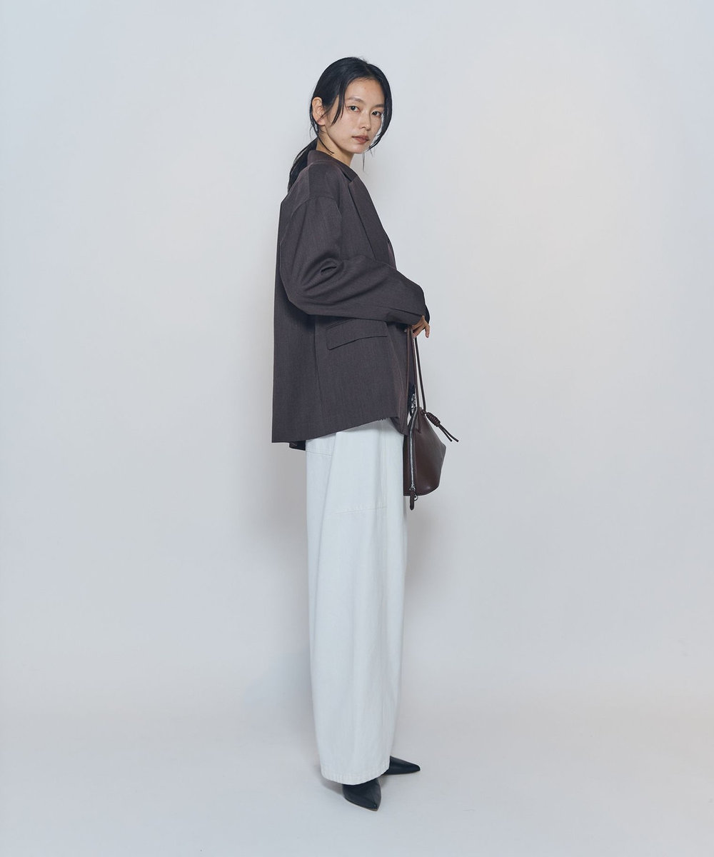 1er Arrondissement ウールリラックスジャケット ブラウン